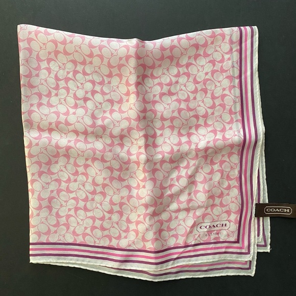Coach Silk Scarf Monogrammed Print - Picture 1 of 5